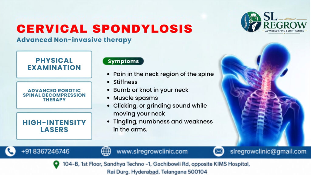 Cervical spondylosis treatment in Gachibowli, Rai Durg, Hyderabad - SL Regrow spinal decompression therapy
